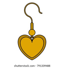 earrings with heart shape