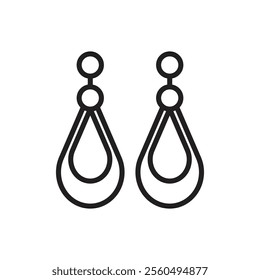 Earrings icon Black and white logo