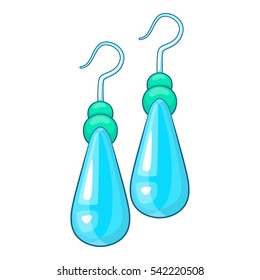 Earrings Icon. Cartoon Illustration Of Earrings Vector Icon For Web Design