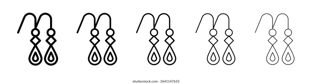 Earrings icon concept. graphic design, logo, Web, UI.