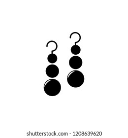 Earrings icon. Element of clothes and accessories. Premium quality graphic design icon. Signs and symbols collection icon for websites, web design, mobile app on white background