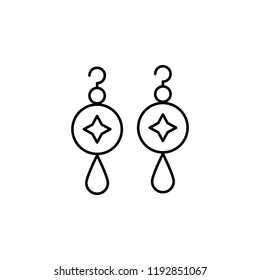 earrings icon. Element of jewelry for mobile concept and web apps illustration. Thin line icon for website design and development, app development