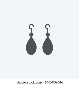 Earrings icon isolated on light background. Accessory symbol modern, simple, vector, icon for website design, mobile app, ui. Vector Illustration