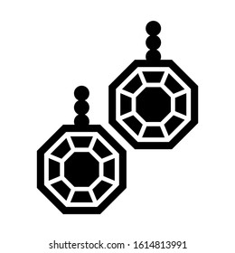 earrings icon isolated sign symbol vector illustration - high quality black style vector icons
