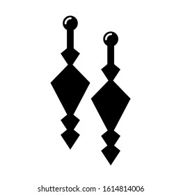 earrings icon isolated sign symbol vector illustration - high quality black style vector icons
