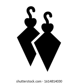 earrings icon isolated sign symbol vector illustration - high quality black style vector icons
