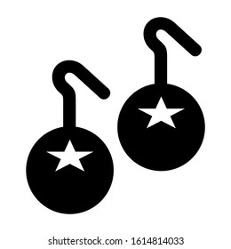 earrings icon isolated sign symbol vector illustration - high quality black style vector icons
