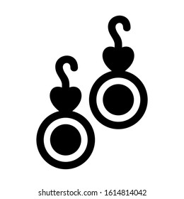 earrings icon isolated sign symbol vector illustration - high quality black style vector icons
