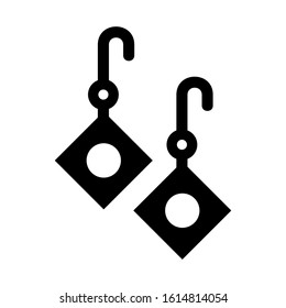 earrings icon isolated sign symbol vector illustration - high quality black style vector icons
