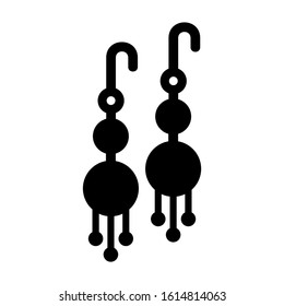 earrings icon isolated sign symbol vector illustration - high quality black style vector icons
