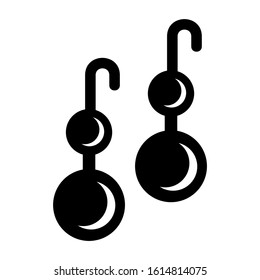 earrings icon isolated sign symbol vector illustration - high quality black style vector icons
