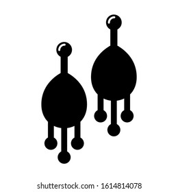 earrings icon isolated sign symbol vector illustration - high quality black style vector icons
