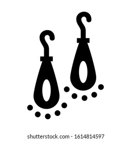 earrings icon isolated sign symbol vector illustration - high quality black style vector icons
