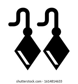 earrings icon isolated sign symbol vector illustration - high quality black style vector icons
