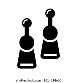 earrings icon isolated sign symbol vector illustration - high quality black style vector icons
