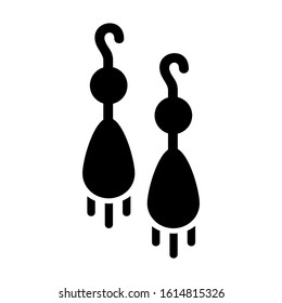 earrings icon isolated sign symbol vector illustration - high quality black style vector icons

