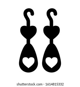 earrings icon isolated sign symbol vector illustration - high quality black style vector icons
