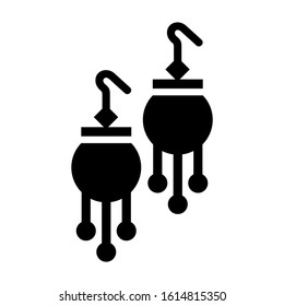 earrings icon isolated sign symbol vector illustration - high quality black style vector icons
