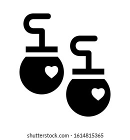 earrings icon isolated sign symbol vector illustration - high quality black style vector icons
