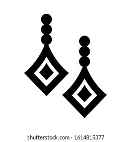 earrings icon isolated sign symbol vector illustration - high quality black style vector icons
