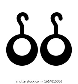 earrings icon isolated sign symbol vector illustration - high quality black style vector icons
