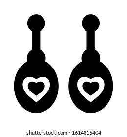 earrings icon isolated sign symbol vector illustration - high quality black style vector icons

