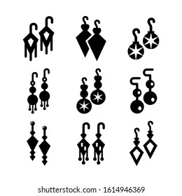 earrings icon isolated sign symbol vector illustration - Collection of high quality black style vector icons
