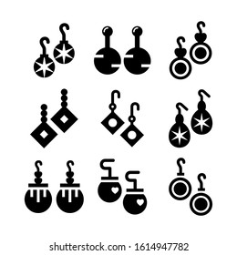 earrings icon isolated sign symbol vector illustration - Collection of high quality black style vector icons
