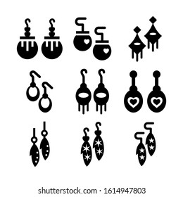 earrings icon isolated sign symbol vector illustration - Collection of high quality black style vector icons
