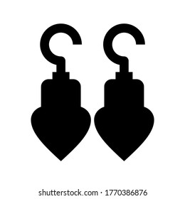 earrings icon or logo isolated sign symbol vector illustration - high quality black style vector icons
