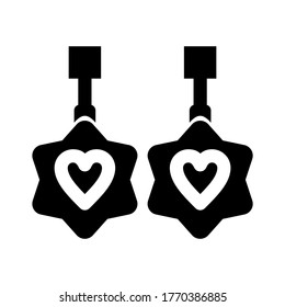 earrings icon or logo isolated sign symbol vector illustration - high quality black style vector icons
