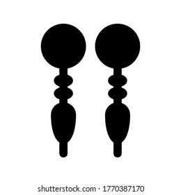 earrings icon or logo isolated sign symbol vector illustration - high quality black style vector icons
