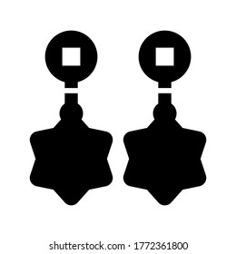 earrings icon or logo isolated sign symbol vector illustration - high quality black style vector icons
