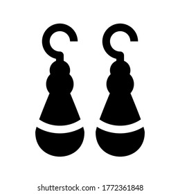 earrings icon or logo isolated sign symbol vector illustration - high quality black style vector icons
