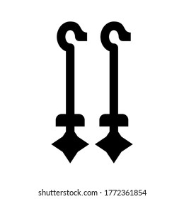 earrings icon or logo isolated sign symbol vector illustration - high quality black style vector icons
