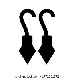 earrings icon or logo isolated sign symbol vector illustration - high quality black style vector icons
