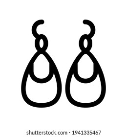 earrings icon or logo isolated sign symbol vector illustration - high quality black style vector icons
