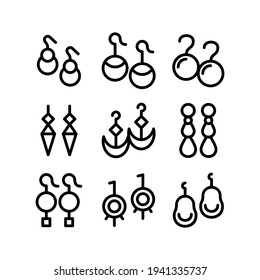 earrings icon or logo isolated sign symbol vector illustration - Collection of high quality black style vector icons
