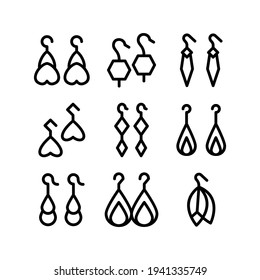 earrings icon or logo isolated sign symbol vector illustration - Collection of high quality black style vector icons
