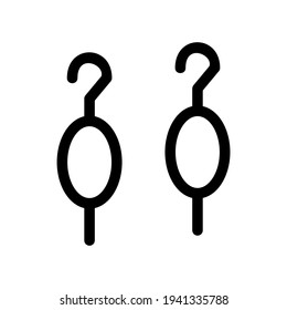 earrings icon or logo isolated sign symbol vector illustration - high quality black style vector icons
