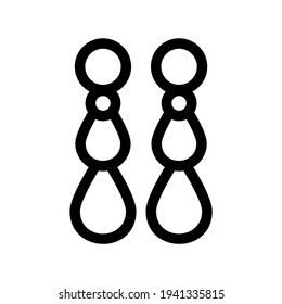 earrings icon or logo isolated sign symbol vector illustration - high quality black style vector icons
