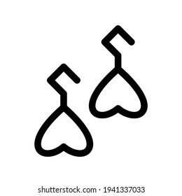 earrings icon or logo isolated sign symbol vector illustration - high quality black style vector icons
