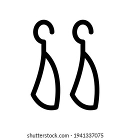 earrings icon or logo isolated sign symbol vector illustration - high quality black style vector icons
