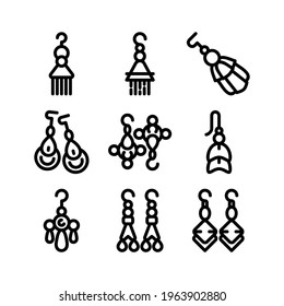 earrings icon or logo isolated sign symbol vector illustration - Collection of high quality black style vector icons
