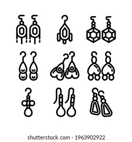 earrings icon or logo isolated sign symbol vector illustration - Collection of high quality black style vector icons
