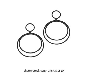 earrings icon or logo isolated sign symbol vector illustration - high quality black style vector icons