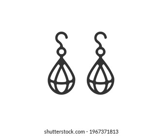 earrings icon or logo isolated sign symbol vector illustration - high quality black style vector icons