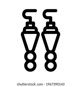 earrings icon or logo isolated sign symbol vector illustration - high quality black style vector icons
