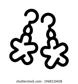 earrings icon or logo isolated sign symbol vector illustration - high quality black style vector icons
