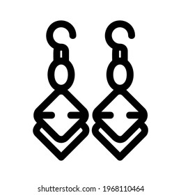earrings icon or logo isolated sign symbol vector illustration - high quality black style vector icons
